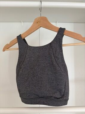 Lululemon high neck Charcoal Gray Sports Bra
